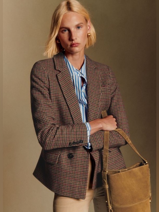 Sezane Jackets & Blazers - Sézane Christie Jacket in Brown Houndstooth FR 40 / US 8